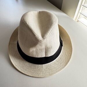 Fedora Hat Cream and Black